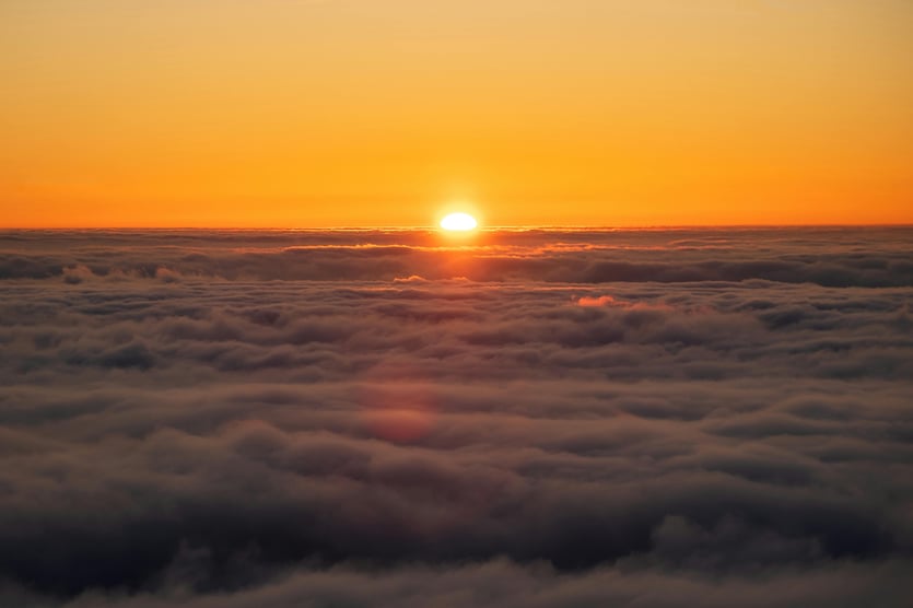 sun above clouds